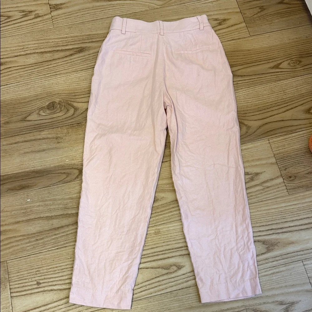 Pastel Pink Linen Blend Womens Pants size 2